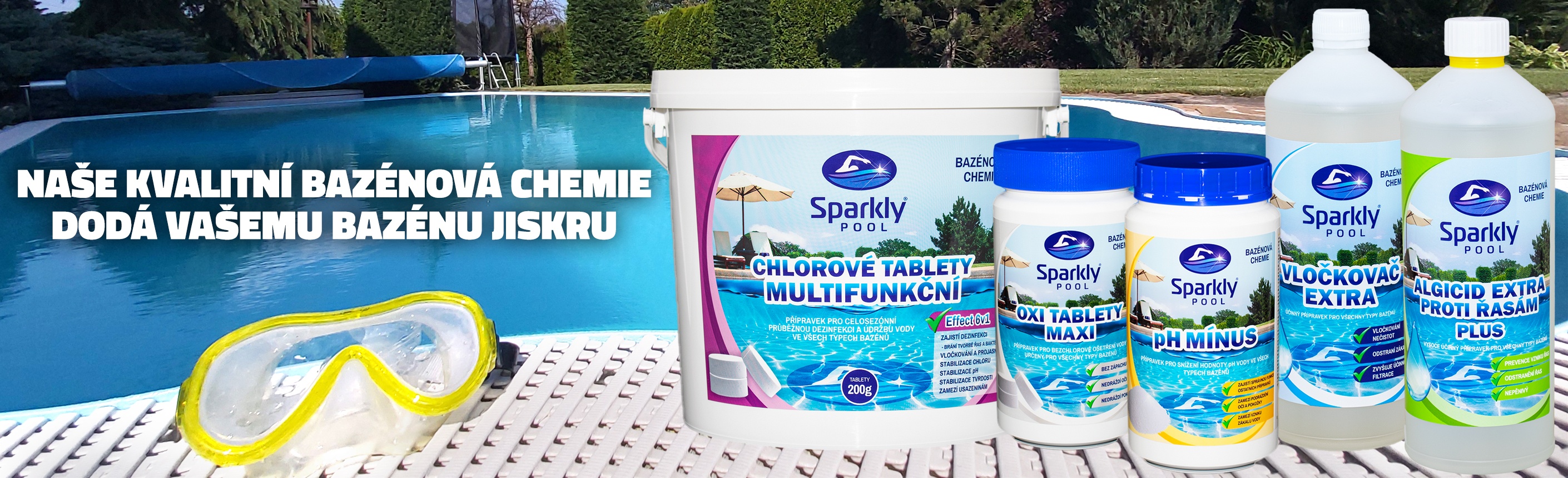 Sparkly POOL - kvalitní a účinná bazénová chemie