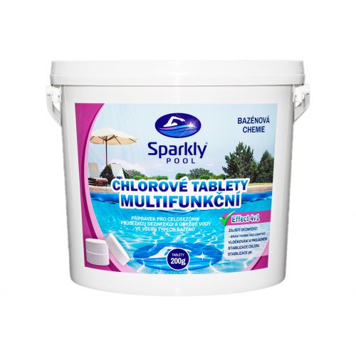 Chlorové tablety do bazénu 4v1 multifunkční 200g 5 kg