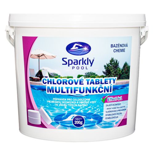 Foto - Chlorové tablety do bazénu 4v1 multifunkční 200g 5 kg