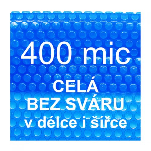 Foto - Solární plachta - fólie na bazén 400mic modrá - celá bez sváru