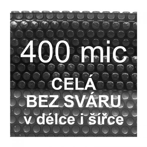 Solární plachta - fólie na bazén 400 mic černá - celá bez sváru
