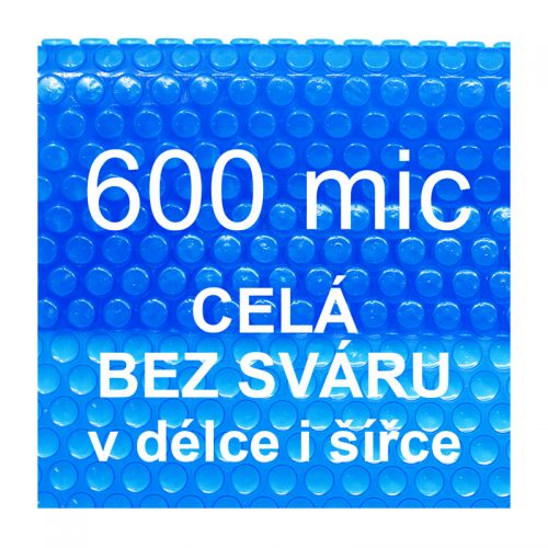 Solární plachta - fólie na bazén 600mic modrá - celá bez sváru