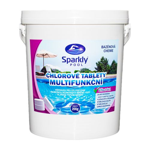 Chlorové tablety do bazénu 5v1 multifunkční 200g 10 kg