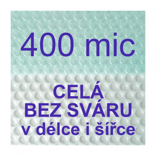 Solární plachta - fólie na bazén 400 mic transparentní - celá bez sváru