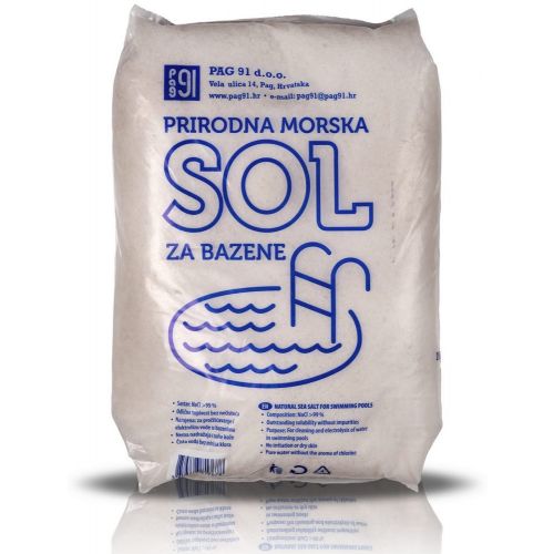 Sůl do bazénu 25 kg - Chorvatská mořská bazénová sůl