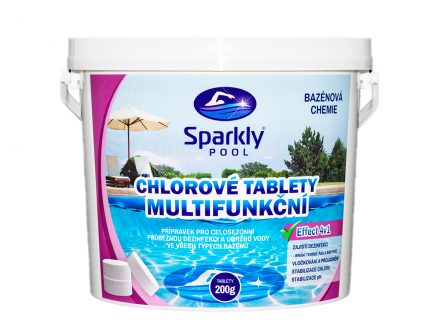 Foto - Chlorové tablety do bazénu 4v1 multifunkční 200g 3 kg