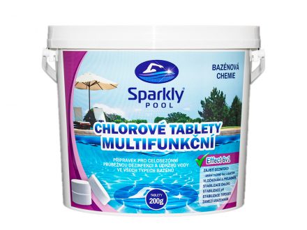 Foto - Chlorové tablety do bazénu 6v1 multifunkční 200g 3 kg