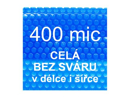 Foto - Solární plachta - fólie na bazén 400mic modrá - celá bez sváru