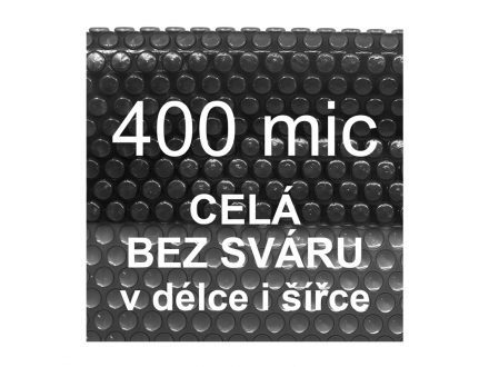 Foto - Solární plachta - fólie na bazén 400mic černá - celá bez sváru