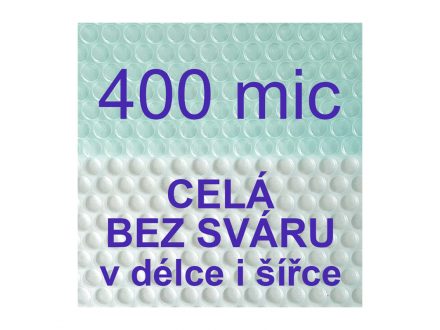 Foto - Solární plachta - fólie na bazén 400mic transparentní - celá bez sváru