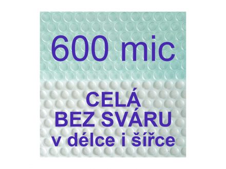 Foto - Solární plachta - fólie na bazén 600mic transparentní - celá bez sváru