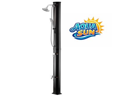 Foto - Solární sprcha AquaSun zahradní 40 L černá s ruční sprchou