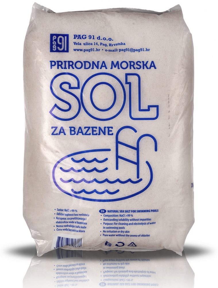 Morska Sul Do Bazenu (mořské soli, mořské soli bazénu, elektrolyzéru soli, slané chlorace) Morska Sul Do Bazenu