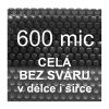 Solární plachta - fólie na bazén 600mic černá - celá bez sváru